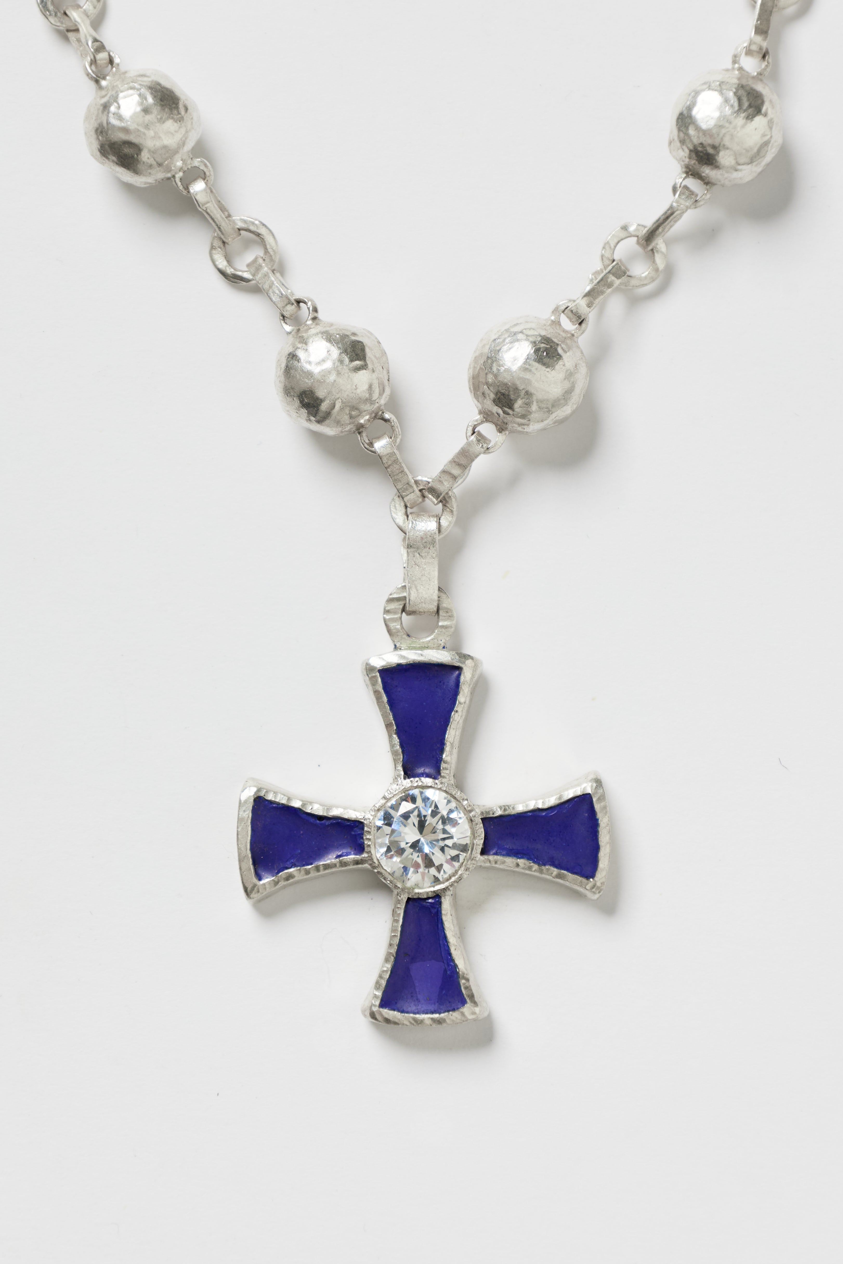 CROSS PENDANT BLEU