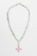 CROSS PENDANT PINK